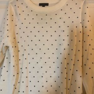 JCrew polka dot wool sweater